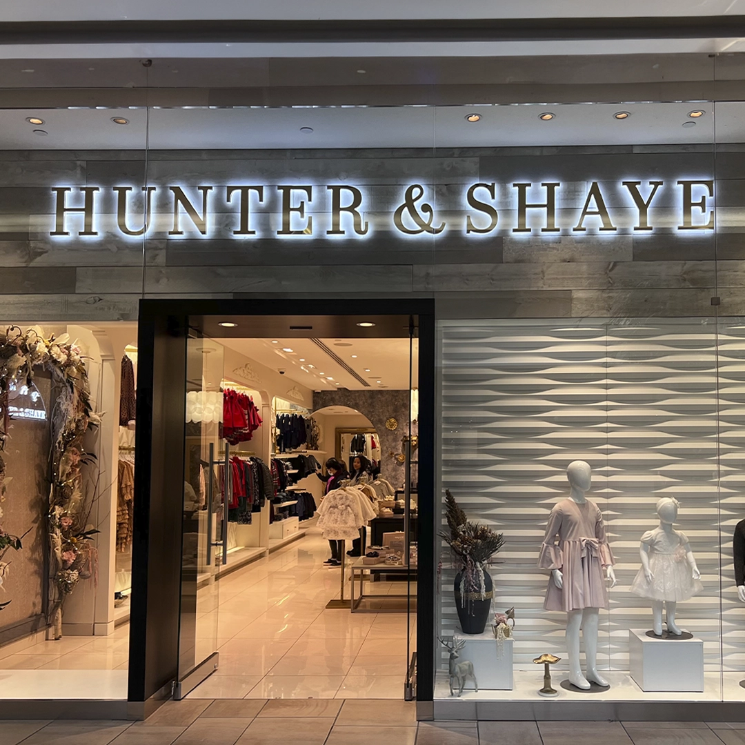 retail Mall sign indoor channel letters